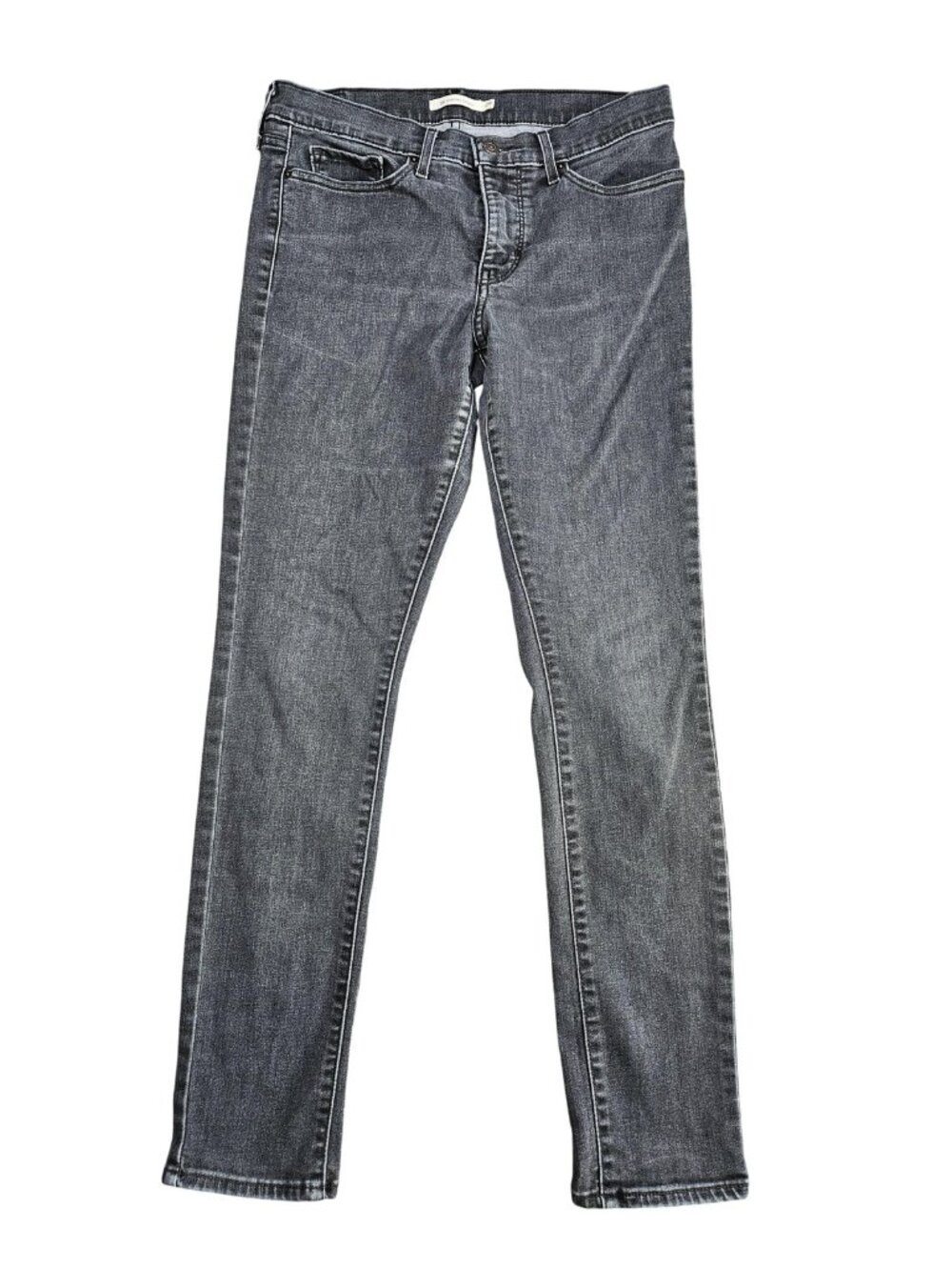 Levi's 311 Shaping Skinny Jeans Womens 29 Gray Charcoal Mid Rise Stretch Denim